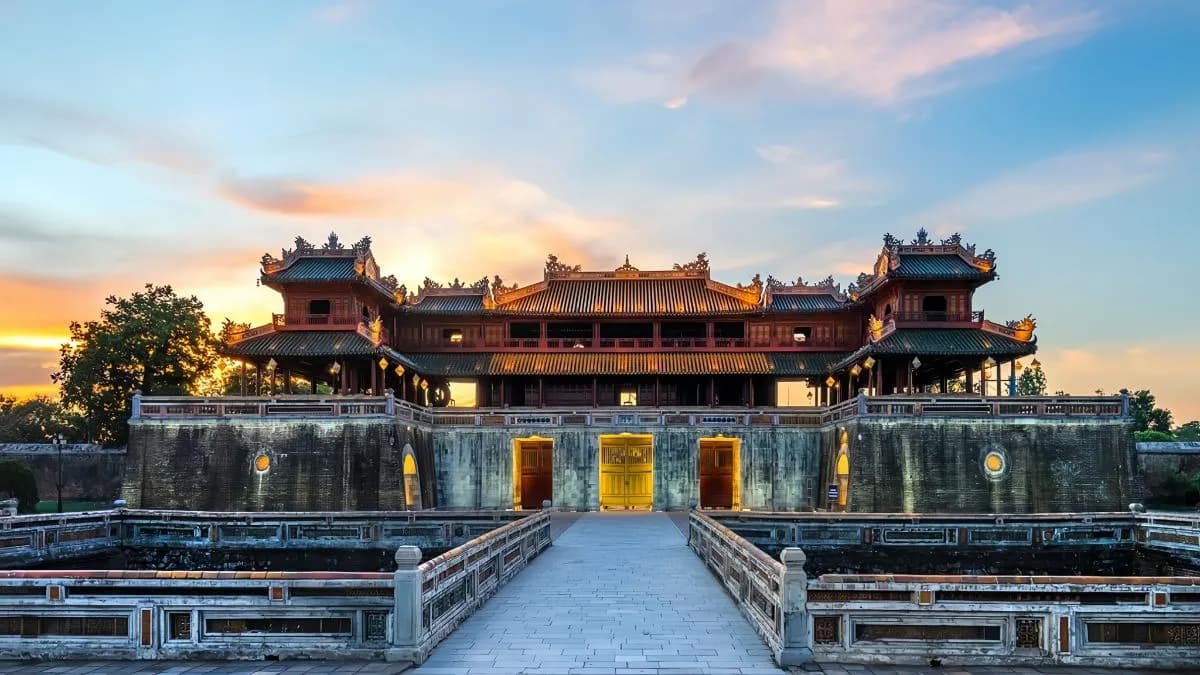 Hue Imperial City at sunset