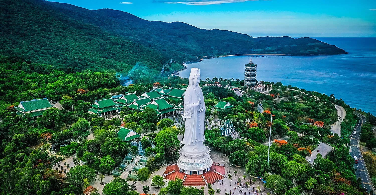 Lady Buddha statue at Linh Ung Pagoda overlooking the Da Nang coast