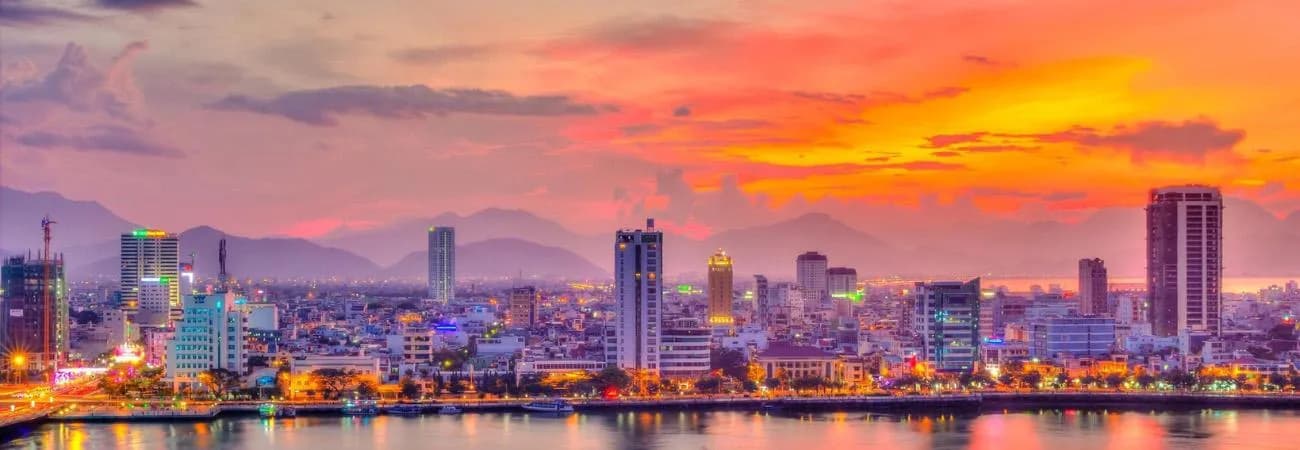 Da Nang skyline at sunset